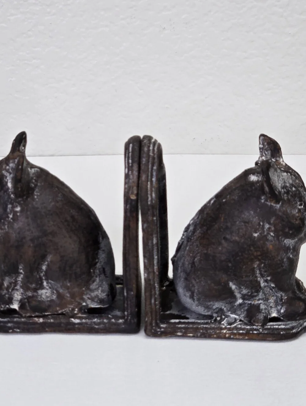 VTG Cast Iron‎ Pig Bookends Set 2 Heavy Rustic Farmhouse Country Decor Black